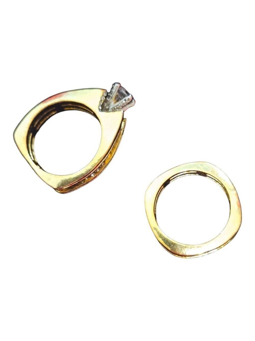 Women's Unbranded Gold Cubic Zirconia Ring Set, One Size - Picture 2 of 7